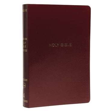 NKJV, Reference Bible, Center-Column Giant Print, Leather-Look, Burgundy, Indexed, Red Letter Edition, Comfort Print (Paperback)(Large Print)