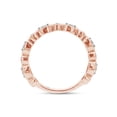 thumbnail image 5 of SAVEARTH DIAMONDS 1/2 ct. t.w Round Cut Lab Created Moissanite Diamond Milgrain Half Eternity Stackable Band Ring For Women In 10K Solid Rose Gold (G-H Color, VVS1 Clarity, 0.50 Cttw)-6, 5 of 8