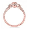 thumbnail image 3 of 1.50 Carat Round Morganite and Diamond Engagement Ring for Women in 14k Rose Gold affordable morganite diamond engagement ring, 3 of 3