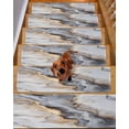 thumbnail image 2 of Gray Ombre Marble Non-Slip Stair Treads for Wooden Steps, 7 Pack-8x30in Carpet Stair Mats with Adhesive Backing, Noise-Reducing Step Covers for Indoor Stairs, Easy to Install & Residue-Free, 2 of 7