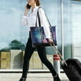thumbnail image 5 of FORMRS Canvas Laptop Tote Bag for Women with 15.6" Computer Compartments Shoulder Handbag, Astronaut Pattern, 5 of 7
