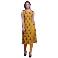 thumbnail image 1 of Bimba Kurti d'Été Sans Manches Imprimé Robe Tunique Droite pour Femmes, 1 of 6