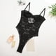 thumbnail image 5 of Mono sexy de encaje con encanto mono suave con tirantes para mujer, S, negro Vogacara XX000118-02, 5 of 7