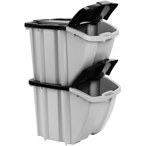 Suncast Stacking Recycling Bins, 2Bin Value Pack BH188810