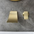 thumbnail image 3 of IVV Waterfall Wall Mounted Bathroom Sink Faucet with Single Handle, 2 Hole Bathroom Sink Brass Faucet in Brushed Gold, 3 of 8