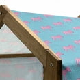 thumbnail image 5 of Pink Zebra Pet House, Zebras Savannah Fashion Grunge Exotic Lands Illustration, Outdoor & Indoor Portable Dog Kennel with Pillow and Cover, 5 Sizes, Blue Pink and White, by Ambesonne, 5 of 5
