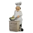 thumbnail image 2 of GROWTH TANK French Chef Figurine Kitchen Ornament Resin Cook Statue Sculpture Home Bar Decor Cooking, 2 of 8