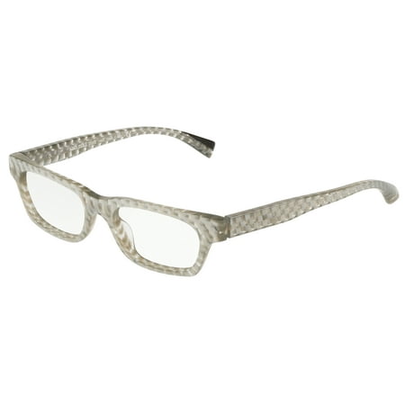 Image of ALAIN MIKLI-JUL A03091 001 Rectangle Eyeglasses Silver Damier