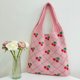 thumbnail image 3 of Bolso de compras de ganchillo para mujer bolso de punto estético de Color contrastante bolso diario para mujer, 3 of 9