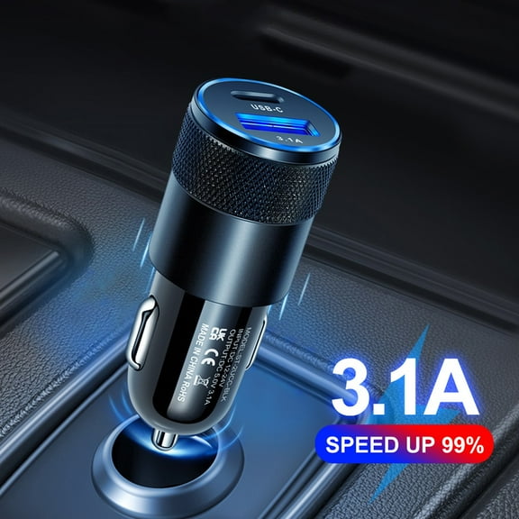 65W Car Quick Charge 3.0 Car Charger Cigarette- Lighter- Adapter USB /Type C Fast Charge Socket Power Outlet Replacement Parts