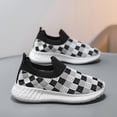 thumbnail image 6 of Krdevn Slip On Kids Sneakers, Breathable Knit Mesh Lightweight Non Slip No Laces Athletic Shoes for Boys Girls,Black, 6 of 9