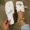 White, variant on Chic Womens Slide Sandals - Lightweight, Casual, Flat, Square Open Toe - Perfect for Summer & Kings Day