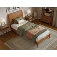 thumbnail image 3 of AFI Valencia Twin-XL Solid Wood Low Profile Sleigh Platform Bed, Light Toffee, 3 of 13