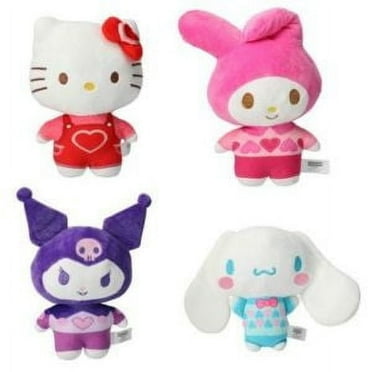 My Melody, Hello Kitty, Kuromi and Cinnamoroll Valentine's Day Exclusive Hello Kitty and Friends Plush 8in Complete Set