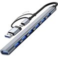 thumbnail image 1 of USB Hub 3.0 with 7 Ports, VIENON Aluminum USB C to USB 3.0 Hub for MacBook, Mac Pro/Mini, iMac, Ps4, PS5, Surface Pro, 1 of 5