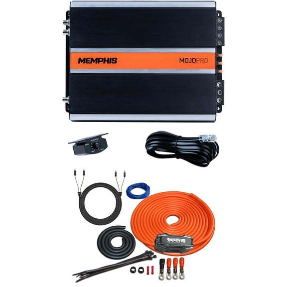 Memphis MJP1000.1 1000W Monoblock Amplifier with Memphis 4 ga Wire Kit