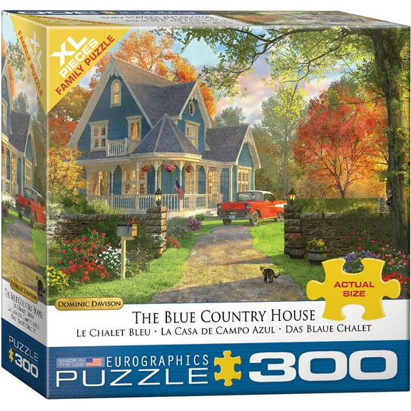 The Blue Country House by Dominic Davison 300-Piece Puzzle