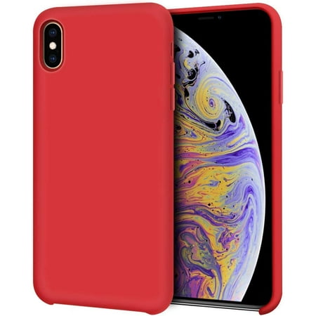 Apple iPhone Xs (2018) / iPhone X (2017) Case, TUDIA Slim Protective Soft Silicone Case Designed for iPhone Xs (2018) / iPhone X (2017) (Red)