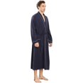 thumbnail image 2 of Men'S Robes Cotton Bathrobe Lightweight Soft Knee Length Sleepwear, 2 of 2