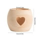 thumbnail image 3 of Wooden Heart Shaped Candlestick | Natural Wood Ambiance Decor | Romantic Candlelight Holder | Elegant White Finish | Safe Heat Resistant | 12x12x10cm | 1 Pc, 3 of 6