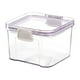 thumbnail image 2 of Xihbxyly Recipiente Hermético para Almacenar Granos Diversos, Diseño Compacto, Plástico Transparente, Ideal para Organizar La Cocina, Harina y Refrigerios, de 460 Ml a 1800 Ml., 2 of 6