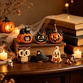 thumbnail image 2 of sruoe 6 PCS Vintage Halloween Decorations, 6 pcs Wooden Desktop Tray Decorations,Fall Halloween Decor Set for Tiered Tray Decor, 2 of 6