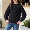 thumbnail image 3 of StSilkitty Boys Girls Pullover Sweaters Long Sleeve Crewneck Cable Knit Sweater Tops Fall Winter Warm Clothes Size 6-12, 3 of 7