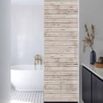 thumbnail image 3 of Vintage Farmhouse Window Privacy Film, Country Retro Beige Wooden Grain Static Cling UV Sun Blocking Heat Control Window Tint Day and Night, Non-Adhesive One Way Windows Privacy Cover 17.7''x78.7'', 3 of 7