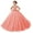 Coral, variant on Girl Tulle Flower Dress for Wedding Lace Applique Princess Pageant Dresses Long Girls Party Ball Gow