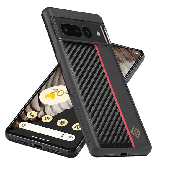 for Google Pixel 8 Pro Aramid Fiber Case, Luxury Carbon Fiber Texture Cases Hard PC Bumper Shockproof Protective Cover for Google Pixel 8 Pro, Black