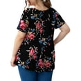 thumbnail image 4 of a.Jesdani Women's Plus Size Tunic Tops Short Sleeve V Neck Casual Henley Shirts m-4x, 4 of 10