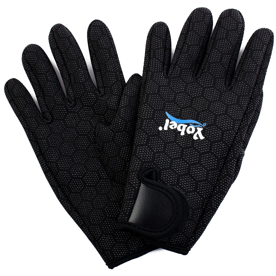 Swimming Diving Hexagonal Pattern Full Finger Hand Protect Gloves Pair