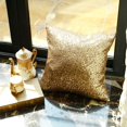 thumbnail image 4 of HTOOQ Sequins Throw Pillow Cover Solid Glitter Decorative Square Pillow Case Comfy Satin Solid Cushion Cover for Couch Sofa 20 X 20 Inch, (2 Packs, Light Gold), 4 of 7