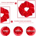 thumbnail image 2 of IVARYSS Chouchous Rouges, Cheveux Doux en Velours Premium, Élastiques Épais, Accessoires pour Femmes et Filles, Lot de 12, 2 of 6