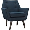 thumbnail image 1 of Modway Fauteuil d'Appoint en Tissu Rembourré Style Mid-Century Modern en Azur, 1 of 4