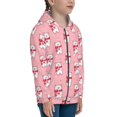 thumbnail image 5 of Pofeuu pink Scarf bear Print Teenage Zipper Hoodie Sweatshirts Hooded Casual Jackets With Pocket For Boys Girls-Small, 5 of 6