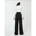 thumbnail image 6 of High Waist Elastic Crepe Palazzo Pants, 6 of 7