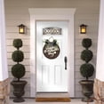 thumbnail image 5 of Eveokoki Happy St. Patrick‘s Day Wooden Front Door Sign Rustic Round Wreath Wall Hanger Porch Decor Spring and Summer Farmhouse Decoration Housewarming Gift 11 Inches, 5 of 5