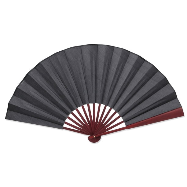 EeaseMX Abanico plegable de bambú FENICAL para hombre, regalo para bodas y fiestas (negro)
