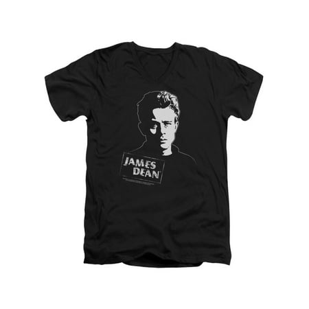 - James Dean Icon Movie Actor Intense Stare Adult V-Neck T-Shirt Tee