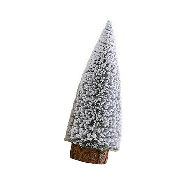 Árbol de Navidad artificial de escritorio BLESIY flocado 8x20 cm