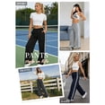 thumbnail image 2 of TEMOFON Summer Pants for Women Elastic Waistband Summer Womens Sweatpants with Pockets Clothes Casual Black S, 2 of 10