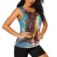 thumbnail image 2 of Lsque Cartoon Cloud Puppy Printed Workout Tank Tops for Women, Athletic Sports Tank Tops, Compression Sleeveless Dry Fit Shirts,Sleeveless Yoga Shirt-Large, 2 of 9