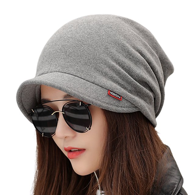 Women's Cotton Hat Thick Warm Windproof Simple Solid Color Beanie Hat