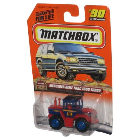 Matchbox Farm Mercedes-Benz Trac 1600 Turbo Blue & Red Toy #90/100