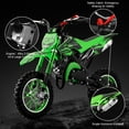 thumbnail image 3 of Ktoebyco 49cc Kids Mini Dirt Bike, 2-Stroke Gas-Powered Motorcycle, 1.5L Fuel Capacity,Green, 3 of 8