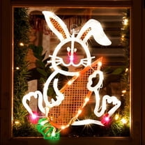 17 Inch Lighted Easter Bunny Rabbit Spring Window Silhouette
