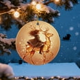 thumbnail image 6 of Eoozwa 1 Packs Courage Themed Christmas Ornament, Inspirational Reindeer Pendant Handcrafted Glass Ball Decoration for Holiday Tree Decor Unique Gift for Family Festive Home Accent, 6 of 6
