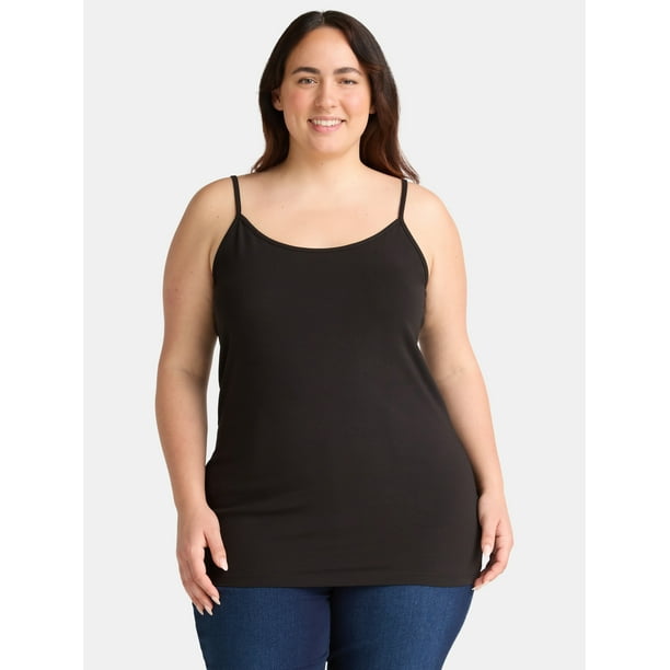Terra & Sky Women's Plus Camisole with Adjustable Straps, 2