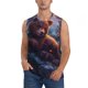 thumbnail image 1 of Fotbe Lazy Stone Bear Men's Camiseta sin Mangas Estampada para Hombres, Playera Casual para Gimnasio, Entrenamiento, Playa-X-Large, 1 of 7